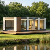 Micro-maison modulaire préfabriquée en acier, capsule spatiale intelligente, maison mobile pour B&B, cuisine, véranda touristique, salon
