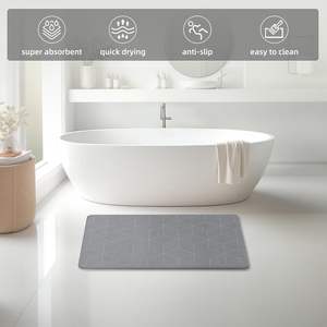 Alfombrilla de Baño de Tierra de Diatomeas, Diseño Personalizado, Alfombrilla de Baño de Diatomita, Alfombrilla de Baño de Piedra, Venta Caliente - Product Image 3