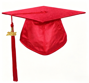 Gorro de Graduación Cuadrado de Punto Mate Multicolor Duradero con Borla, Estola de Graduación, 100% Poliéster, Unisex para Adultos - Product Image 1