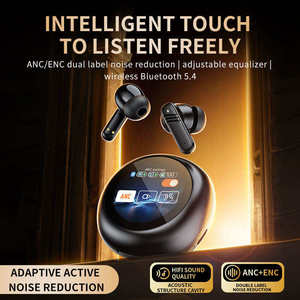 Nouveau design Écouteurs ronds LX-30 Tws ANC ENC Écouteurs intra-auriculaires <span class=keywords><strong>sans</strong></span> <span class=keywords><strong>fil</strong></span> à double suppression de bruit avec écran tactile - Product Image 5