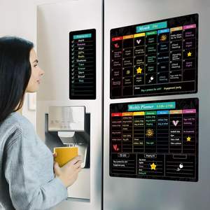 Usine de gros doux auto-adhésif décoratif personnalisé <span class=keywords><strong>tableau</strong></span> magnétique calendrier hebdomadaire effaçable à sec <span class=keywords><strong>tableau</strong></span> noir - Product Image 1