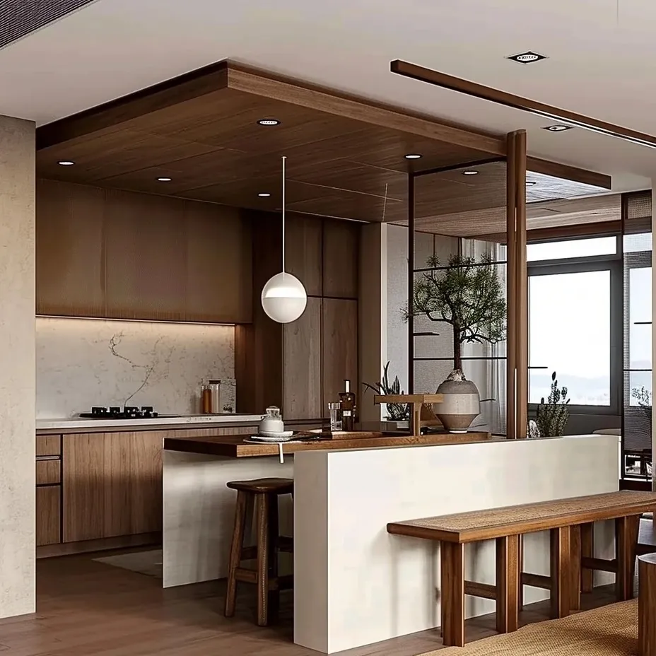 Kabinet dapur furnitur modern, lemari dapur desain modern furnitur mewah dudukan tv kayu