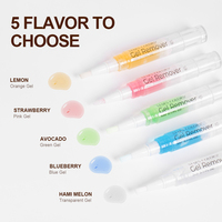 STARSCOLORS Dissolvant de gel liquide à saveur de fruits Dissolvant de cils pour extension de cils avec brosse douce