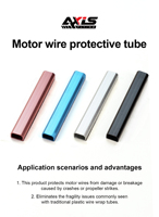 Tube de protection en alliage d'aluminium pour câbles de moteur de drone FPV - Gaine de gestion de câbles de 40 mm / 55 mm avec adhésif 3M