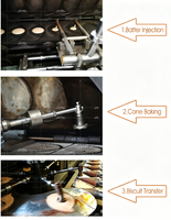 Ligne de production entièrement automatique de cornets barquillo, machine industrielle de fabrication de gaufrettes et de biscuits pour glaces, style espagnol