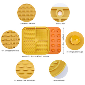 Tapis de léchage multifonctionnel personnalisé pour chien, apaisant et à alimentation lente, en silicone, pour massage et bain, à fixer au <span class=keywords><strong>mur</strong></span> - Product Image 2