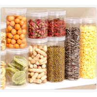 400ml 500ml clair PET plastique peut en aluminium bouchon à vis décalcomanie Surface Snack emballage alimentaire pour thé Cookie bonbons salade chocolat