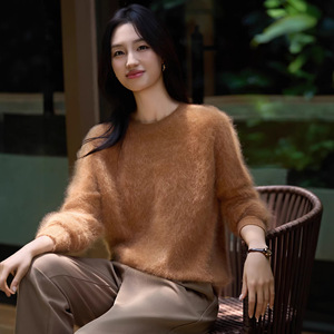 Maglione Pullover <span class=keywords><strong>Donna</strong></span> DONYI Stile Coreano Invernale in Cashmere e Lana Lavorato a <span class=keywords><strong>Maglia</strong></span> 12GG Senza Cuciture con Collo Tondo - Product Image 4