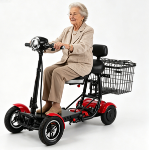 Scooter Elettrico Pieghevole per Famiglia e Anziani, con Cestino/Sedile per Bambini, 500W 10AH/20AH, Mini Auto Elettrica a 4 Ruote per Adulti - Product Image 5