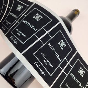 Custom Flocking Printing Private Wine Bottle Label Sticker Strong Adhesive Coating Homemade Wine Label <b>Wrapping</b> <b>Paper</b> - Product Image 3