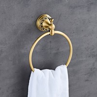 Porte-serviettes mural en laiton doré antique européen de haute qualité, moderne, en bronze, pour salle de bain