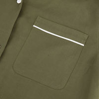Chemise d'été à manches courtes pour homme, col cubain, avec boucle et blocs de couleur, personnalisable