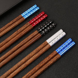 Palillos de madera con diseño de ala de pollo, vajilla de madera maciza para el hogar, palillos de servir estilo cielo estrellado, estilo chino moderno - Product Image 1
