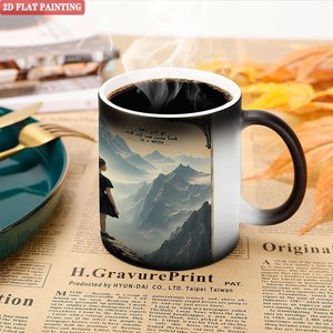 Heat Press Craft Mug Frosted Black 11oz <b>Ceramic</b> Color Changing Gift <b>Cup</b> - Product Image 5