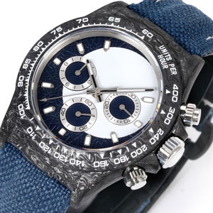 Combinación de colores azul y blanco simple y sin costuras para relojes de hombre y mujer, para el uso diario de profesionales de alta gama. - Product Image 3