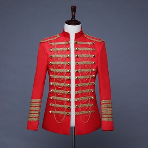 Costume de Prince Steampunk pour Homme avec Chaînes à Pompons, Veste de Halloween, Blazer de <span class=keywords><strong>Chanteur</strong></span> Rock, Stars Pop, Tenue Royale de Nobile - Product Image 3