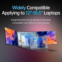 Moniteur portable double écran pliable Eimio 16 pouces IPS côte à côte avec résolution 2.5K, Plug & Play Type-C, extension de moniteur externe pour ordinateur portable OEM