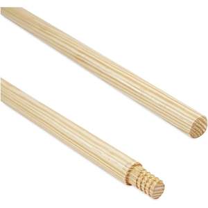 Manche de balai en bois laqué naturel Boardwalk, diamètre 0,94 po avec extrémité filetée, tête de balai en PET et caoutchouc pour usage domestique, pelle à poussière incluse - Product Image 3