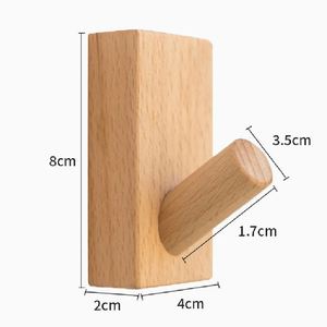 Wholesale <b>Wooden</b> Wall <b>Hook</b> for <b>Coat</b> Towels Clothes Bags - Product Image 2