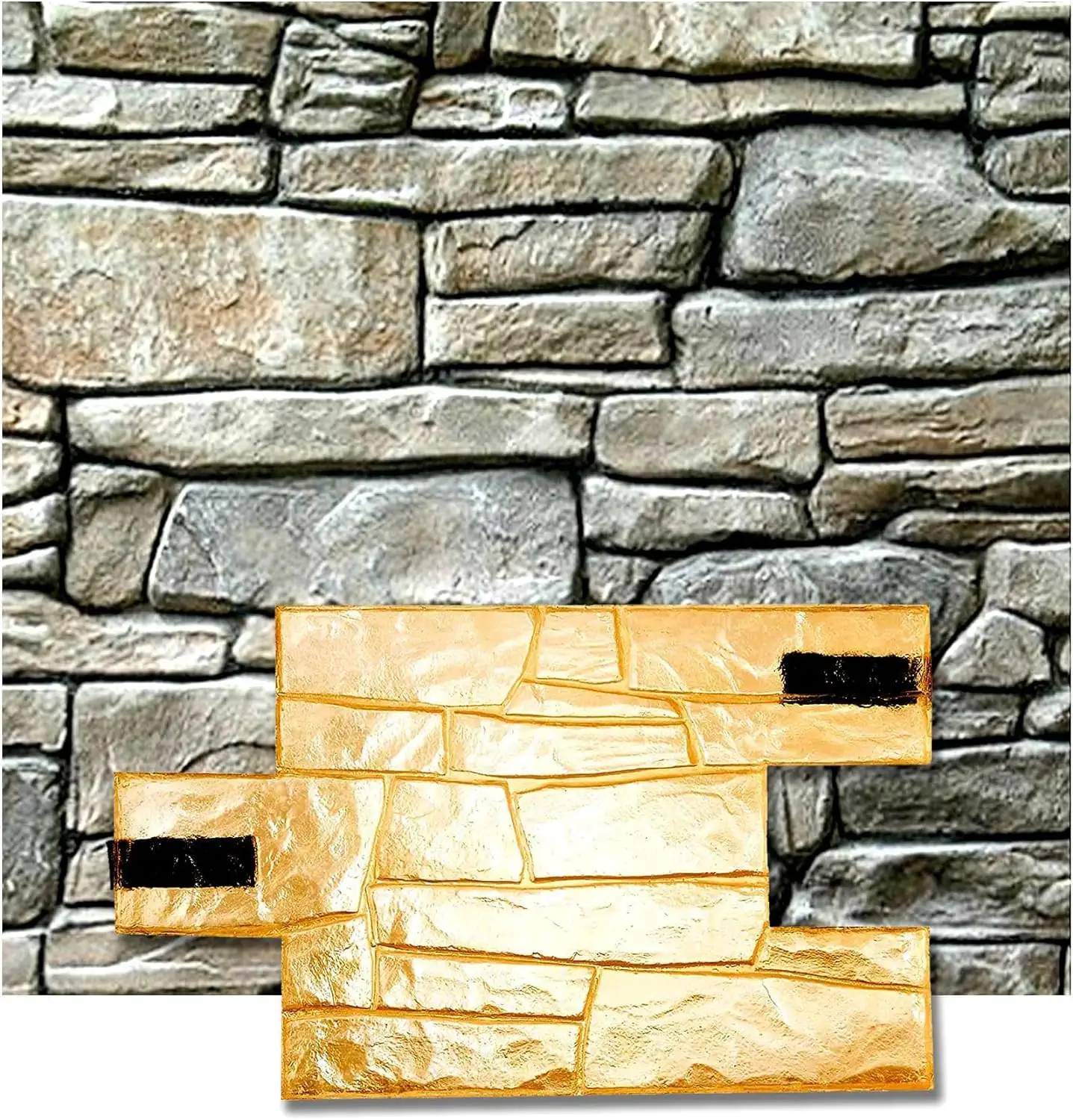 Concrete Molds Concrete Plaster Wall Stone Cement Tiles Mould Natural Stones for Walls