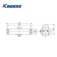 Cierrapuertas Comercial Ajustable de Aluminio para Puertas de 600-900 mm de Ancho, 45-65 kg, Resistente al Fuego, para Hospitales y Hoteles