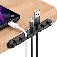 Ensemble de clips de bureau en silicone, support de gestion des câbles multifonctionnel, organisateur de câbles, clips pour câbles