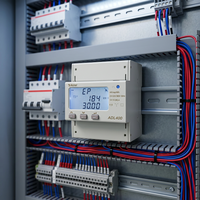 Compteur d'énergie triphasé multifonction Acrel ADL400 sur rail DIN, affichage LCD, compteur numérique kWh, RS485 Modbus RTU, surveillance de la puissance