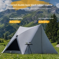 Tente de camping portable à ouverture automatique en 1 seconde, avec revêtement occultant épais, protection solaire et anti-moustiques pour l'extérieur