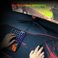 GM015 Mouse Gaming sarang lebah ringan, Mouse Gaming PC komputer kabel RGB optik hitam murah