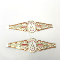 Étiquettes de cigares personnalisées en papier imperméable non adhésif, estampage à chaud or, impression argentée transparente, formes personnalisées certifiées ISO9001, OEM