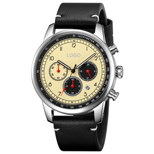 Montre-bracelet pour homme d'affaires - montre à quartz multifonctionnelle avec chronographe à trois aiguilles et calendrier - Product Image 4