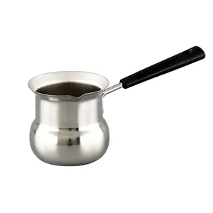 热卖土耳其咖啡取暖器套装不锈钢金属牛奶杯阿拉伯咖啡壶肉汁壶炉灶台环保