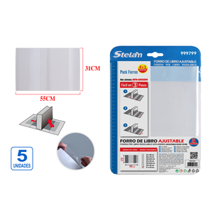 Couverture de livre auto-adhésive réglable 5PC 31x55CM Film de protection pour livres et documents en plastique/PP pour Bibles - Product Image 1
