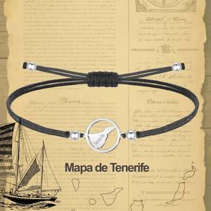 Bracciale cerato in acciaio color argento con mappa dei bracciali Tennis alla moda Tenerife - Product Image 2