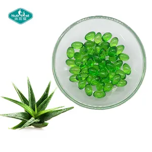 Cilt bakımı yüz nemlendirici cilt bakımı serumu organik Aloe Vera yaprağı ekstresi E vitamini yumuşak kapsül