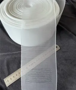 10cm nylon Threading tringle ruban de rideau recycler scotché clair rideaux transparent ruban coulissant ceinture usine vente en gros