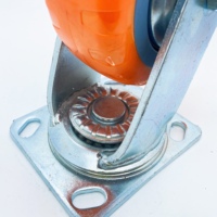 SYSanjang PVC Orange Roulette Pivotante Chariot Industriel 1.5 2 2.5 3 4 5 Pouces Heavy Duty Workbench Roulettes