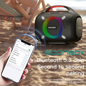 Soonbox S6300 Microphone Professional Bass Speakers Wireless Portable Tws Speaker With Usb Tf Aux <strong>Karaoke</strong> <strong>Player</strong> - Product Image 4