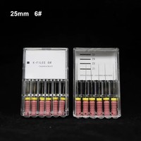 Limes endodontiques dentaires K-Files en acier inoxydable, manuelles, carrées, pour le traitement des canaux radiculaires