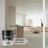 Peinture micro-ciment acrylique Wufushan à haute adhérence pour usage commercial et résidentiel, haute résistance à l'usure, imperméable, anti-moisissure