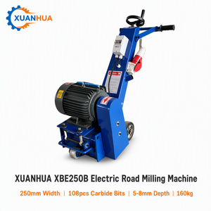 XUANHUA Fresadora Eléctrica de Carreteras 220V 380V, Ancho de 250mm, 108 Brocas de Carburo, Profundidad de 5-8mm, <span class=keywords><strong>Escarificador</strong></span> de Pavimento Asfáltico OEM - Product Image 1