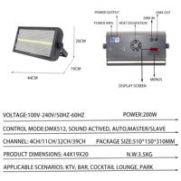 Barre lumineuse LED professionnelle 8+8 2-en-1 pour lavage mural, sécurité, avertissement, stroboscope, contrôle du son CC pour scène, DJ, discothèque, fête, CE ROHS