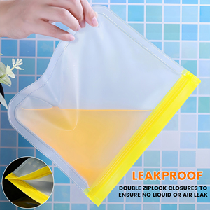 Custom Print BPA Free Leak Resistant Freezer <b>Bag</b> Thickened Sealing Strip Food Storage Pouch Reusable PEVA Food Storage <b>Bags</b> - Product Image 3