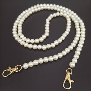 עבודת יד 10 מ "מ פנינים פנינים נשים חרוזים תיקי יד פנינה תיק כתף פנינה תיק יד שרשרת ארוכה - Product Image 1