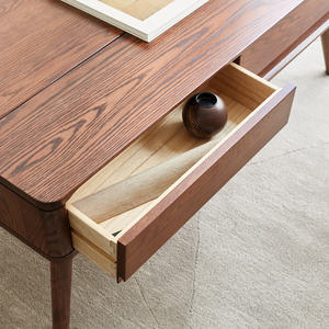 Elevating Modern Durable Coffee <b>Table</b> with Storage 100% <b>Solid</b> Oak <b>Wood</b> <b>Top</b> Plate for Bedroom and Hotel Use - Product Image 5