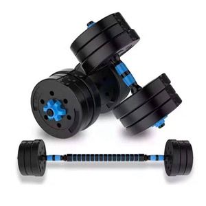 Equipo de Fitness con mancuernas de plástico rellenas de cemento pesas libres con placas de peso Wement - Product Image 5