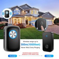 Transmisor de Timbre Autoalimentado con 60 Tonos Intercambiables, Sonido Claro y Fuerte, 5 Niveles de Volumen Ajustables, Kit de Timbre Inalámbrico