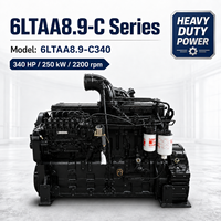Motor diésel SCDC CUM genuino 6LTAA8.9 6LTAA8.9-C340 340HP 250 kW/2200rpm 8.9L completo para maquinaria de construcción industrial