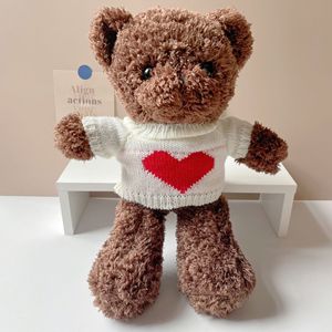 High Quality Plush Teddy Bear with <strong>Knitted</strong> Heart Sweater-Birthday Stress Relief Mesh Lining OEM/ODM Customizable Stuffed <strong>Animal</strong> - Product Image 4