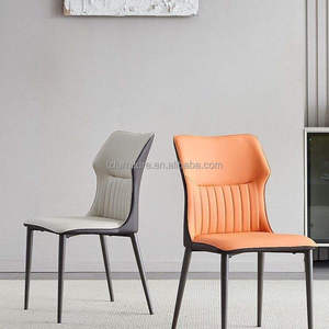 Sillas de Comedor de Cuero PU, Diseño Moderno y Lujoso, Patas de Metal, Duraderas, Ajustables, Extensibles, Color Personalizado, Muebles para el Hogar Love Zone - Product Image 3